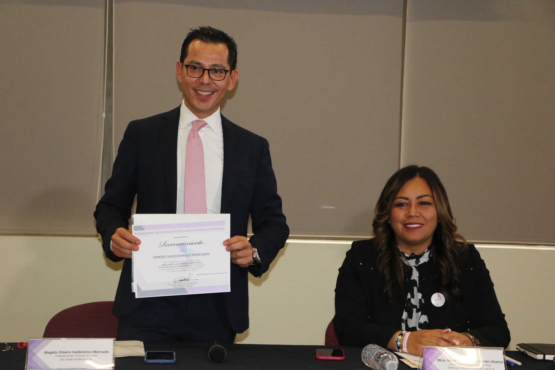 Rinde el Magistrado Omero Valdovinos Mercado informe de labores de la presidencia del OPPMM.