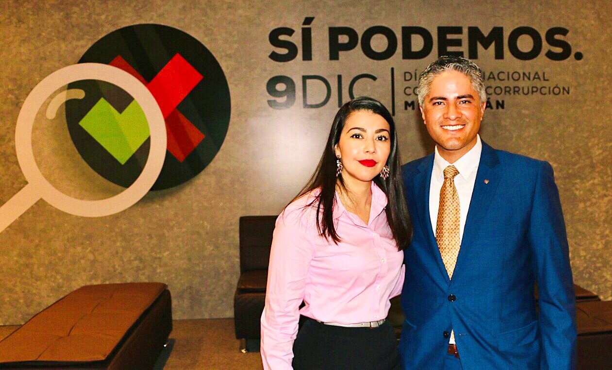 La Magistrada Presidenta del TEEM, Yolanda Camacho Ochoa, asistió a Casa de Gobierno de Michoacán a la celebración del Día Internacional contra la Corrupción.