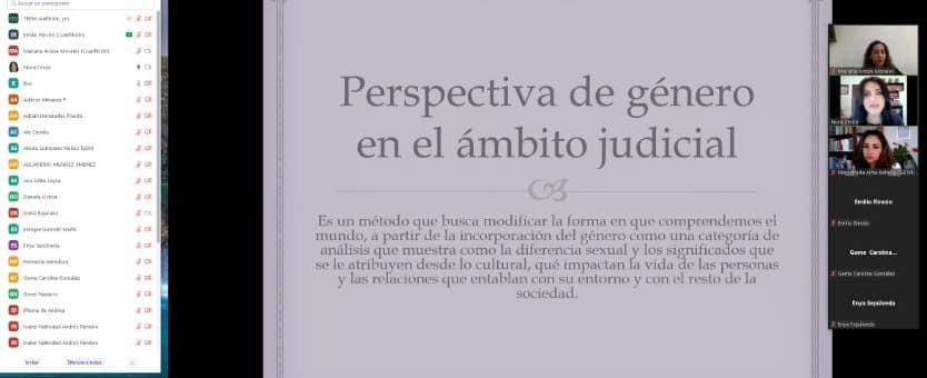 RECIBE TEEM CAPACITACIÓN CON EL TEMA “JUZGAR CON PERSPECTIVA DE GÉNERO”