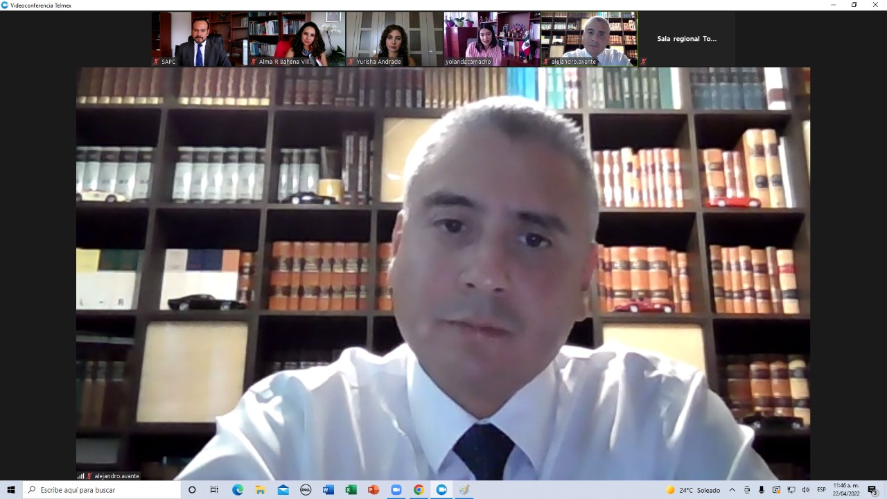 SE REÚNEN INTEGRANTES DEL PLENO DEL TEEM CON EL PRESIDENTE DE LA SALA REGIONAL TOLUCA