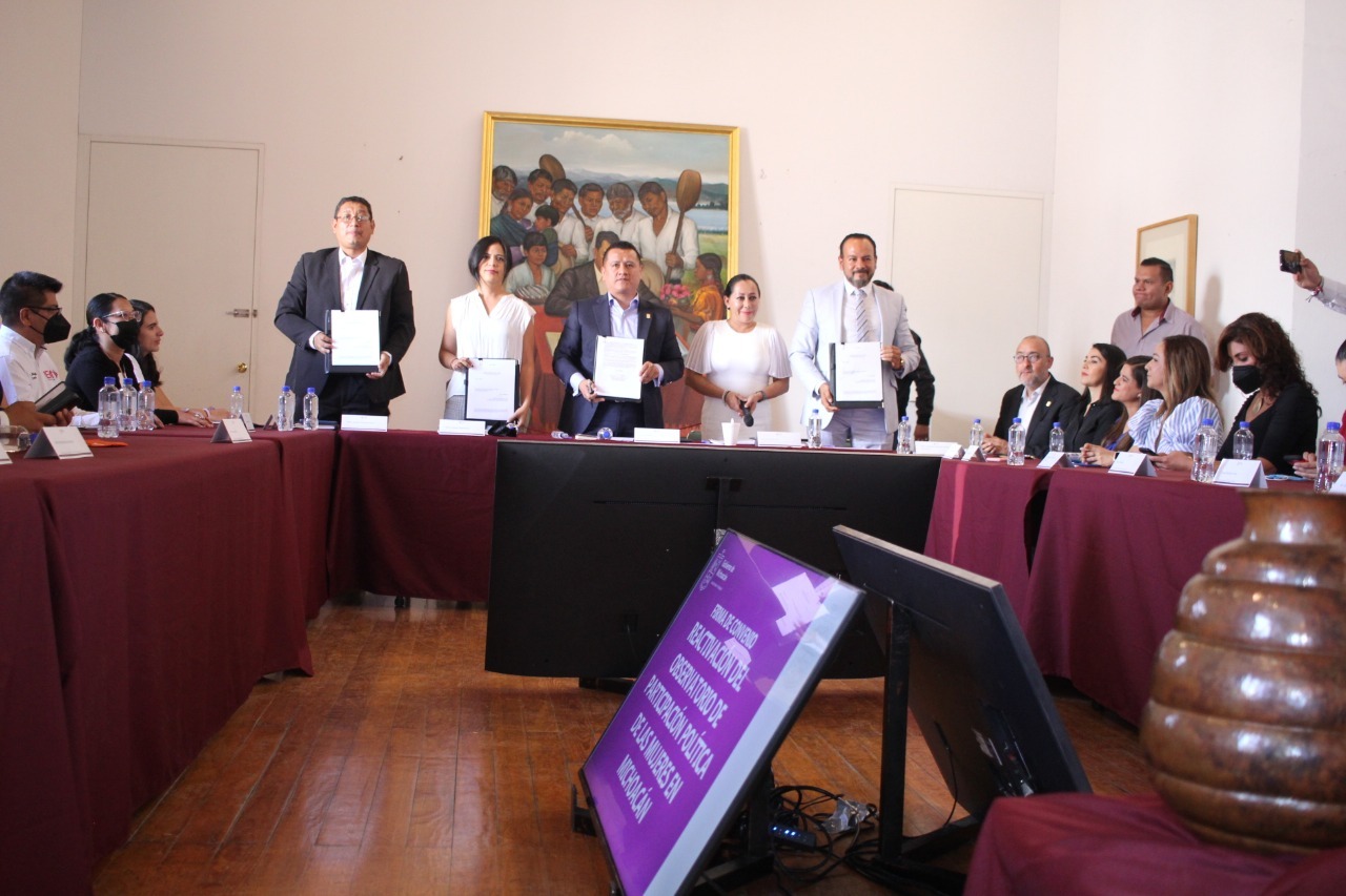 TEEM FIRMA CONVENIO PARA LA CONFORMACIÓN DEL OBSERVATORIO DE PARTICIPACIÓN POLÍTICA DE LAS MUJERES EN MICHOACÁN